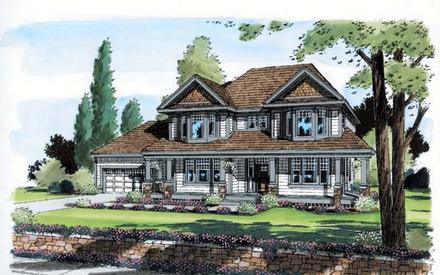 Bungalow Country Farmhouse Traditional Elevation of Plan 24563