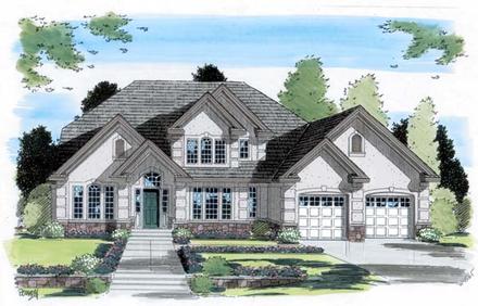 European Traditional Elevation of Plan 24565