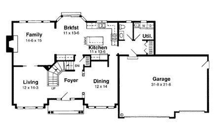 House Plan 24567 First Level Plan