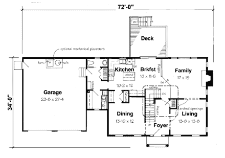 House Plan 24586 First Level Plan