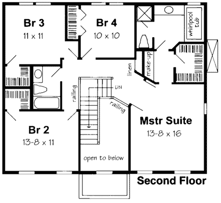 House Plan 24586 Second Level Plan