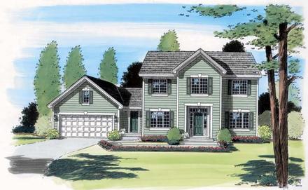 Colonial Traditional Elevation of Plan 24587