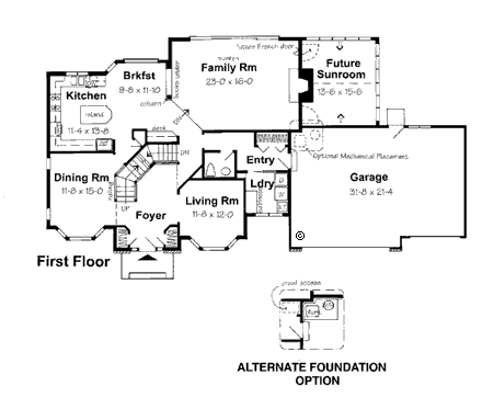 House Plan 24594 First Level Plan