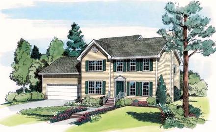 Colonial Country Farmhouse Traditional Elevation of Plan 24600