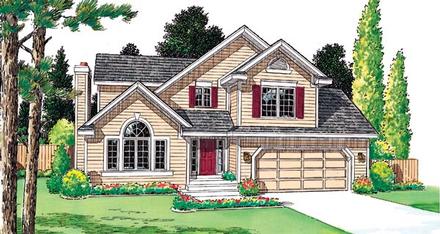 Country Farmhouse Traditional Elevation of Plan 24610