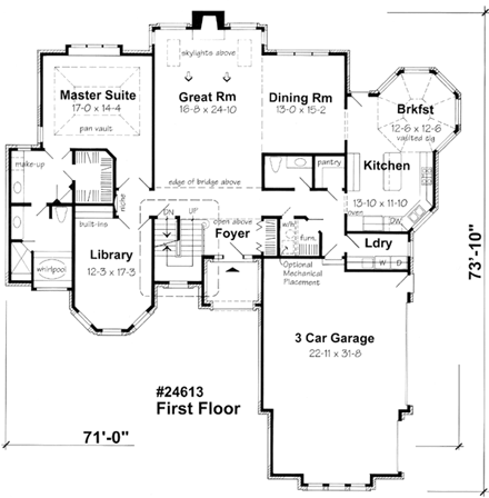 House Plan 24613 First Level Plan