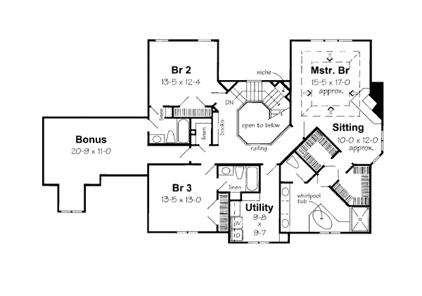 Colonial European Traditional Level Two of Plan 24652