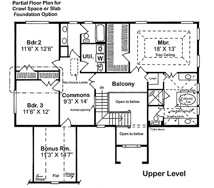 House Plan 24653 Second Level Plan