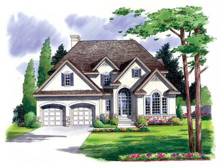 European French Country Traditional Elevation of Plan 24653