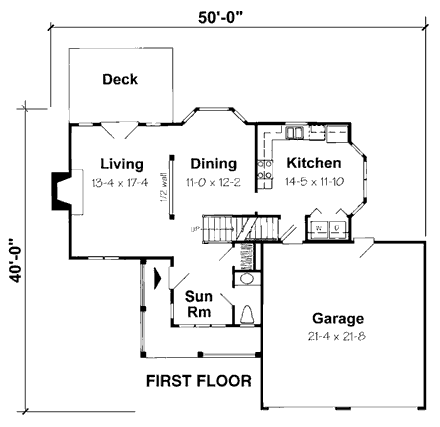 House Plan 24654 First Level Plan