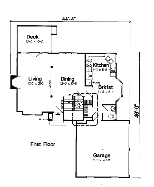 Bungalow Country European Traditional Level One of Plan 24658