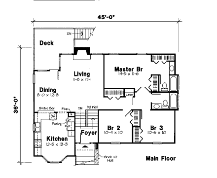 House Plan 24660 First Level Plan