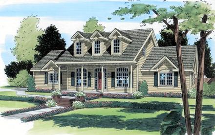 Cape Cod Country Elevation of Plan 24703