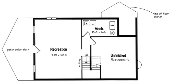 Contemporary Lower Level of Plan 24704