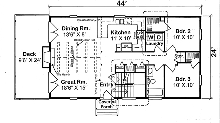 House Plan 24705 First Level Plan