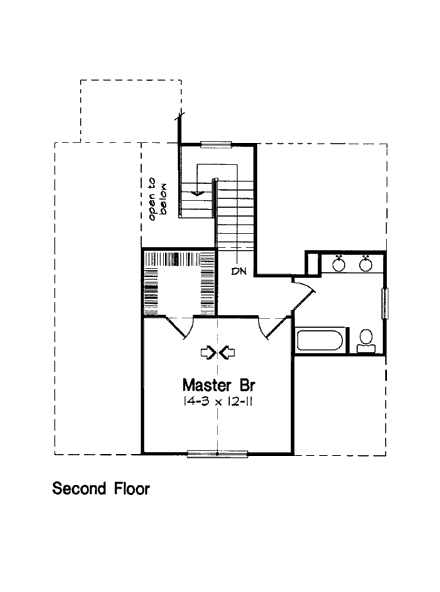 House Plan 24706 Second Level Plan