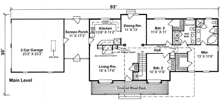 House Plan 24708 First Level Plan