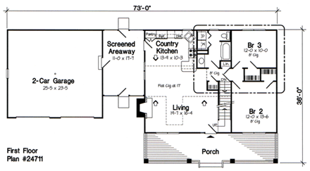 House Plan 24711 First Level Plan