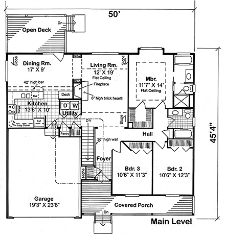House Plan 24721 First Level Plan