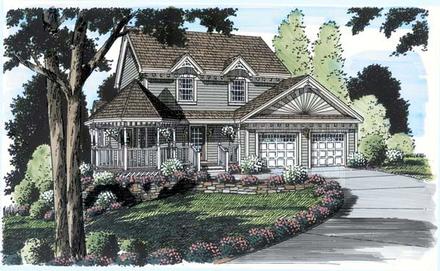 Bungalow Country Victorian Elevation of Plan 24722