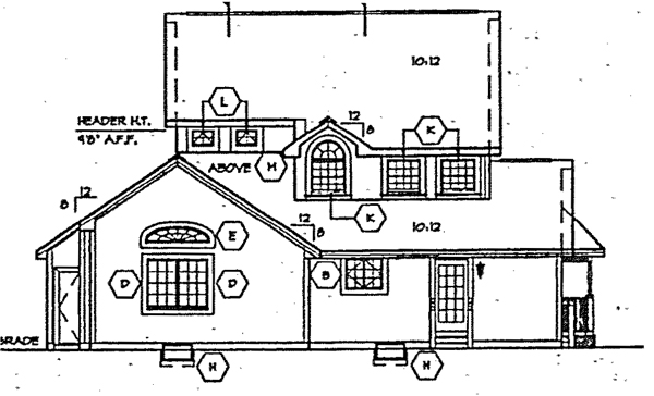 Bungalow Country Victorian Rear Elevation of Plan 24722