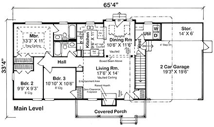 House Plan 24723 First Level Plan