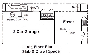 Craftsman One-Story Ranch Traditional Alternate Level One of Plan 24725