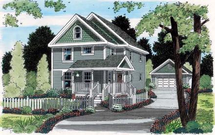 Bungalow Country Narrow Lot Elevation of Plan 24729