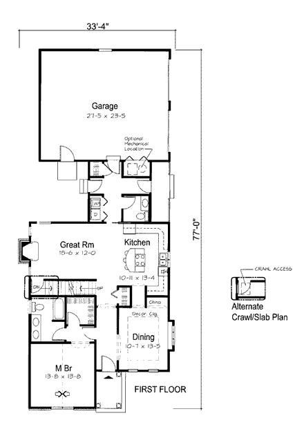 House Plan 24731 First Level Plan