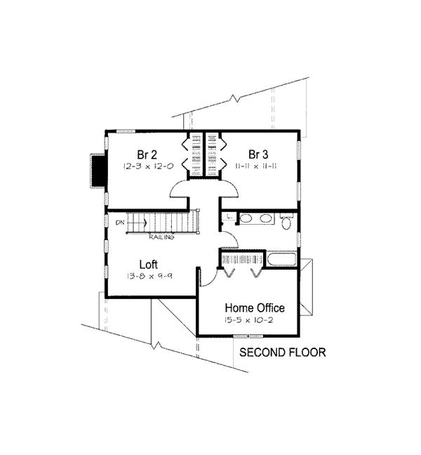 Bungalow Country Narrow Lot Traditional Level Two of Plan 24731