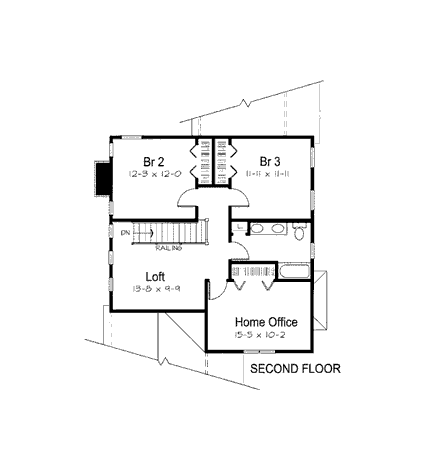 House Plan 24731 Second Level Plan