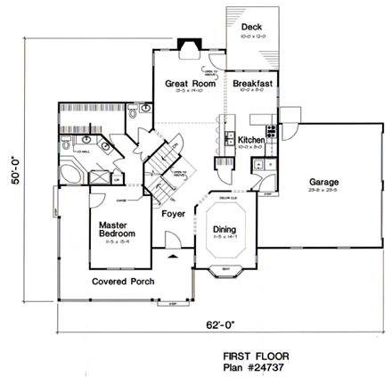 House Plan 24737 First Level Plan