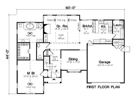 House Plan 24739 First Level Plan