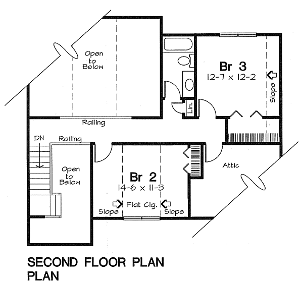 Bungalow European Traditional Level Two of Plan 24739