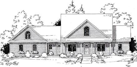 Country Southern Traditional Elevation of Plan 24746