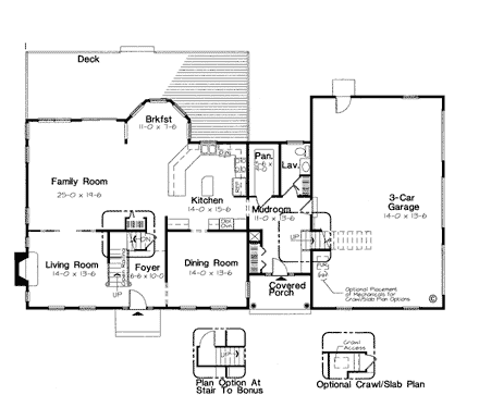 House Plan 24752 First Level Plan