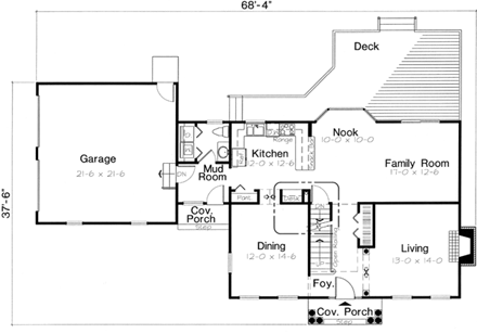 House Plan 24753 First Level Plan