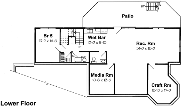 Victorian Lower Level of Plan 24800