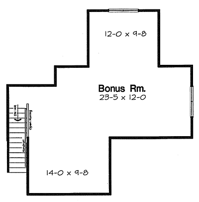 Country European Ranch Traditional Level Two of Plan 24952