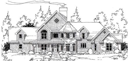 Country European Southern Traditional Elevation of Plan 24956
