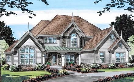 Bungalow European Traditional Victorian Elevation of Plan 24969