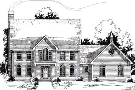 Colonial Elevation of Plan 24971