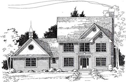 Colonial Traditional Elevation of Plan 24975