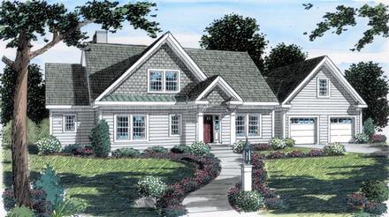 Bungalow Country Traditional Elevation of Plan 24989