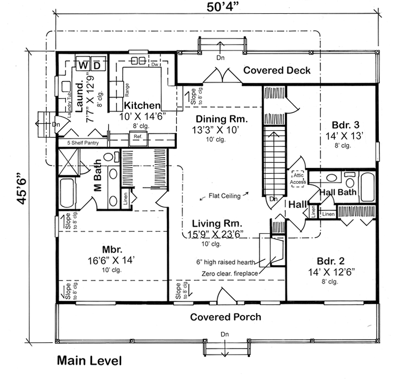 Country Ranch Traditional Level One of Plan 25102