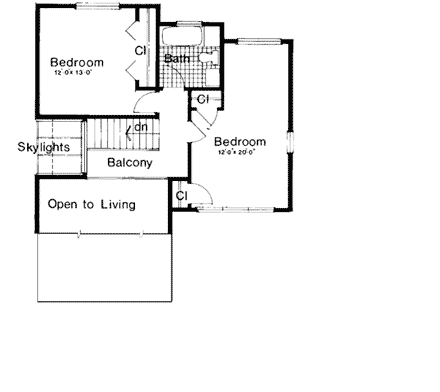 House Plan 26111 Second Level Plan