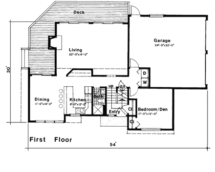 House Plan 26115 First Level Plan