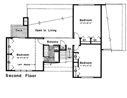 House Plan 26115 Second Level Plan