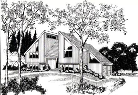 Contemporary Elevation of Plan 26115
