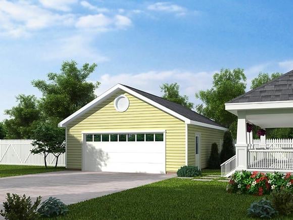 Garage Plan 30001 - 2 Car Garage Elevation